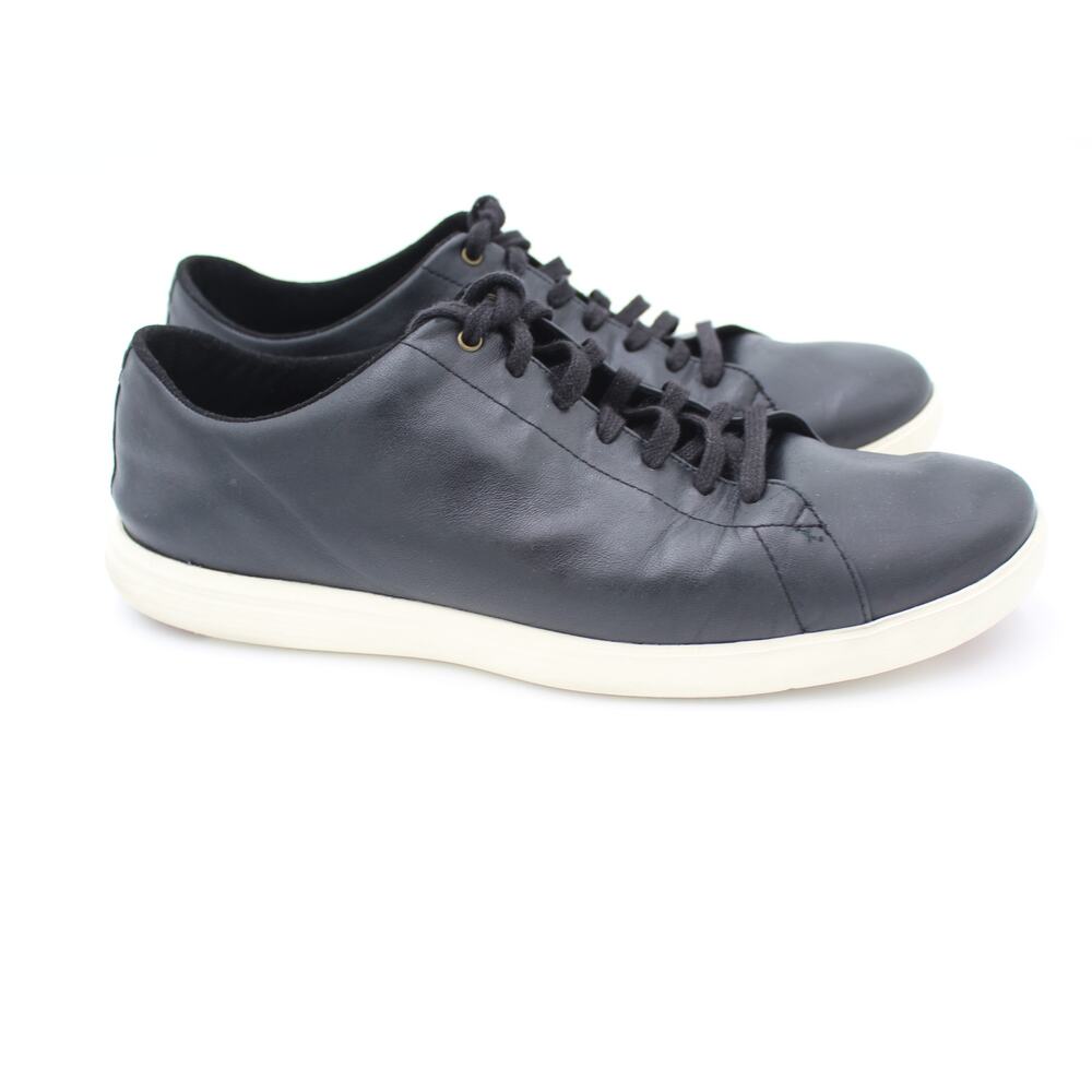 Cole Haan Grand OS Leather Sneaker Mens Size 12 Black Comfort Casual Shoe
